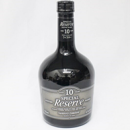 【中古・未開栓】【埼玉県内配送限定】Suntory サントリー スペシャルリザーブ 10年 750ml 43％ モルト グレーン ウイスキー お酒 箱無し 黒 ブラック【リサイクルマート秩父店】02839