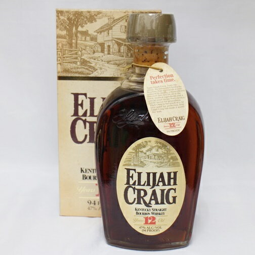 【中古・未開栓】ELIJAH CRAIG エライジャクレイグ 12年 750ml 47％ バーボンウイスキー モルト グレーン お酒【リサイクルマート秩父店】m21-1200577905801061