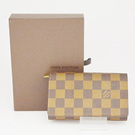 【中古】【LOUIS VUITTON】ルイヴィトン ダミエ・エベヌ ポルトフォイユ・トレゾール N61736 メンズ レディース CA5019 USED-AB【リサイクルマート秩父店】02793