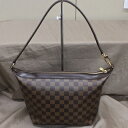 【中古】【Louis Vuitton】ルイヴィトン イロヴォMM N51995 ダミエ エベヌ 茶色 ブラウン系 ゴールド金具 レディース USED-B【リサイ...