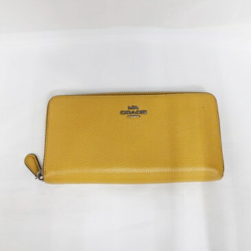 【中古】【COACH】コーチ ラウンドファスナー長財布 58059 イエロー レザー 単色レザー レディース USED-B【リサイクルマート秩父店】m21-120024690580052