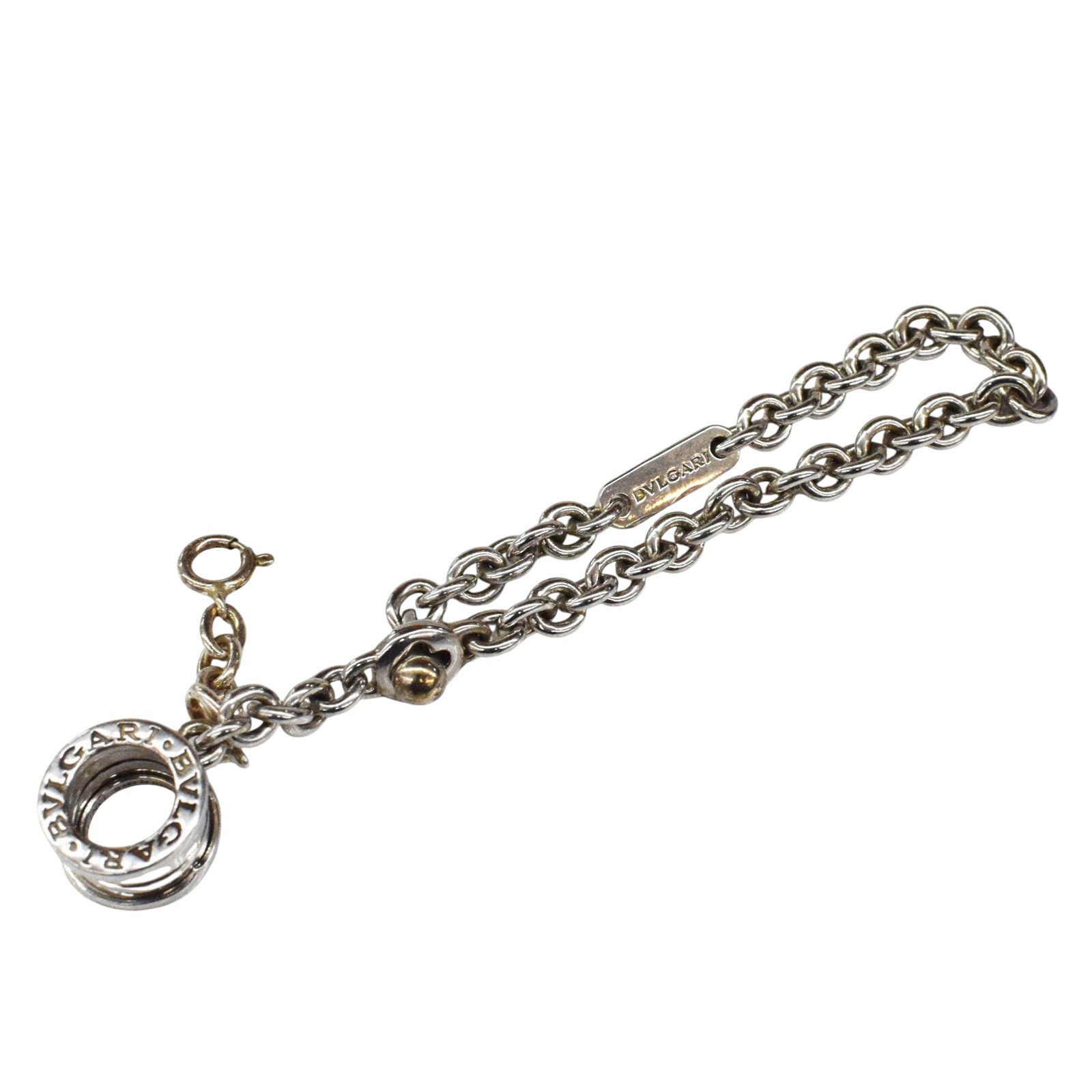 樂天商城 - 【中古】【BVLGARI】ブルガリ ビーゼロワン B.ZERO 1 925 バッグチャーム キーチェーン シルバー 保存袋 箱 USED-B【リサイクルマート秩父店】r264-1200279905800023