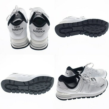 【中古】【New Balance】ニューバランス ローカットスニーカー ML574D TA シューズ 白 ホワイト ブラック 日本サイズ:約27.5cm 靴 メンズ USED-A【リサイクルマート秩父店】m21-1200501905800484