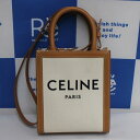 【中古】【CELINE】セリーヌ ミニバーティカル カバ 193302BNZ ナチュラル タン ゴールド金具 ショルダー ミニバッグ コットンキャンバス レディース USED-A【リサイクルマート秩父店】r2412-1200293905801059(4)