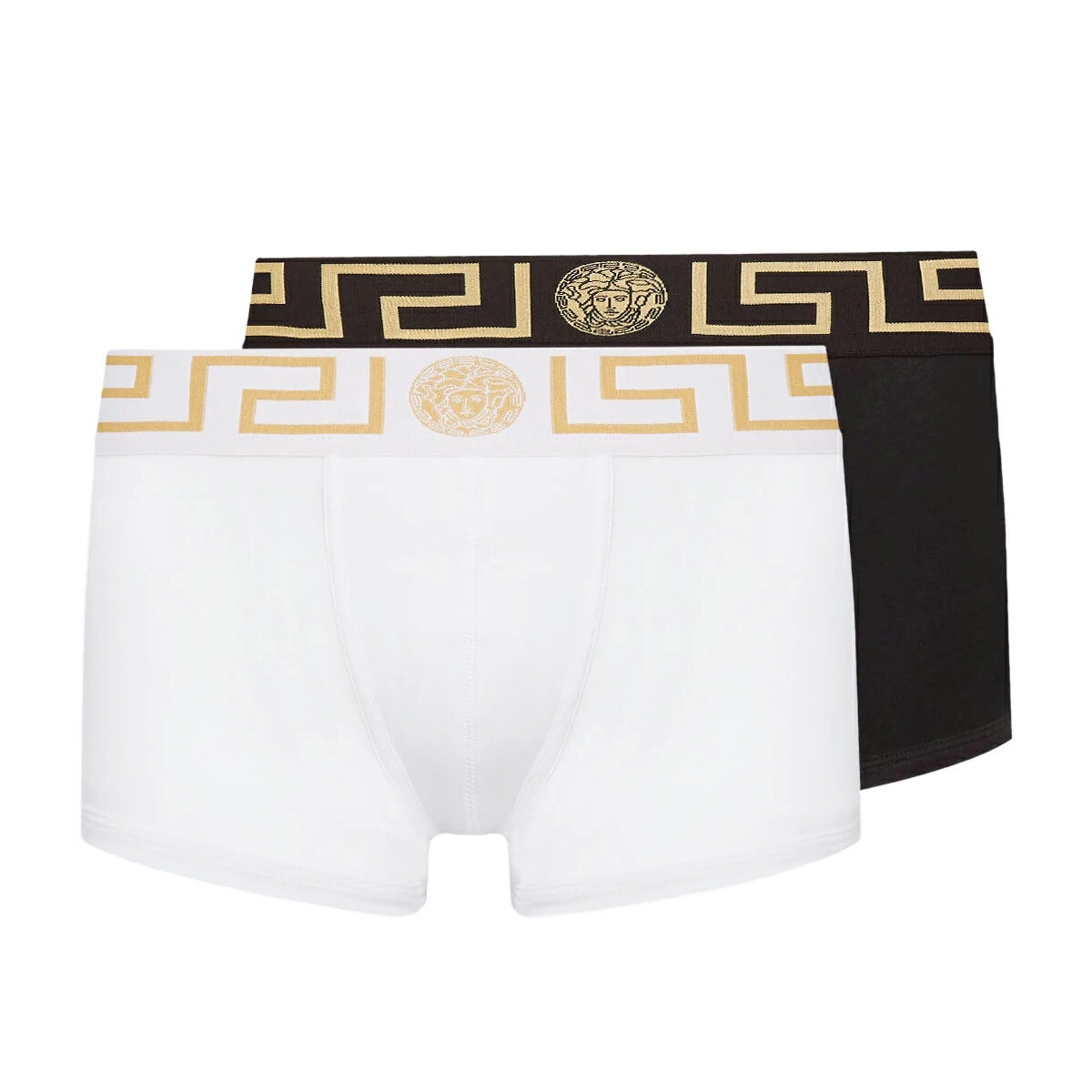 versace 4 VERSACE ヴェルサーチ AU10181 A232741 A83K ブラック ホワイト アンダーウェア ボクサーパンツ 2枚セット