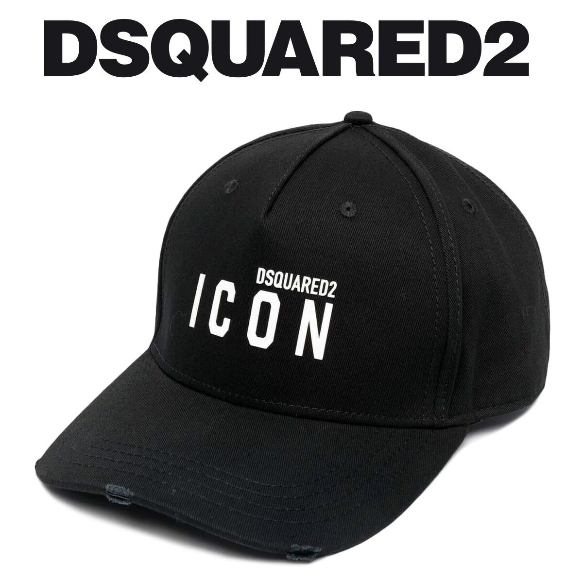 DSQUARED2 ディースクエアード BCM0413 05C04312 ブラック キャップ 帽子 ICON ロゴ