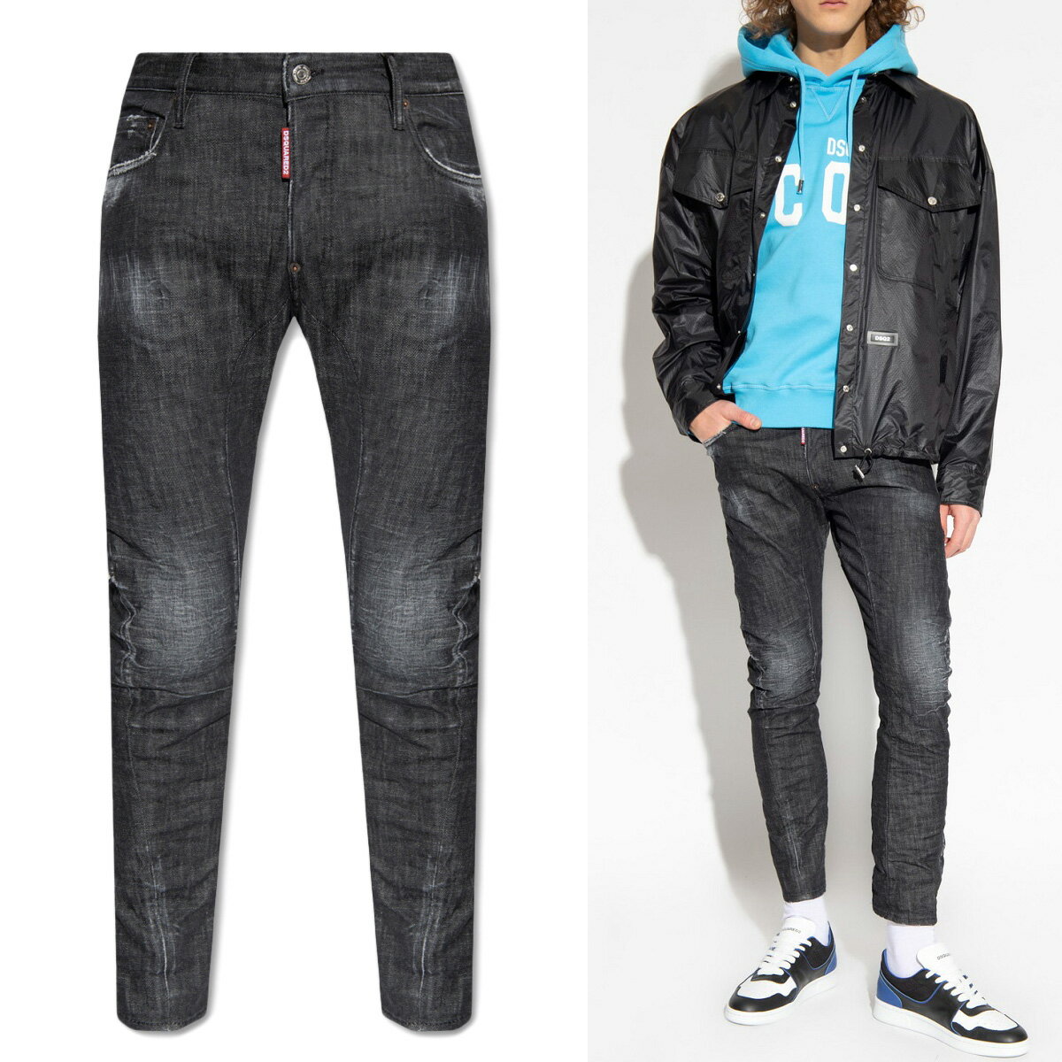 DSQUARED2 ディースクエアード S74LB1226 S30357 ブラック TIDY BIKER JEAN デニム ジーンズ