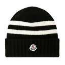 95 MONCLER モンクレール 3B00047 M1127 ブラック ニットキャップ ニット帽 カシミヤ混合 男女兼用(4)