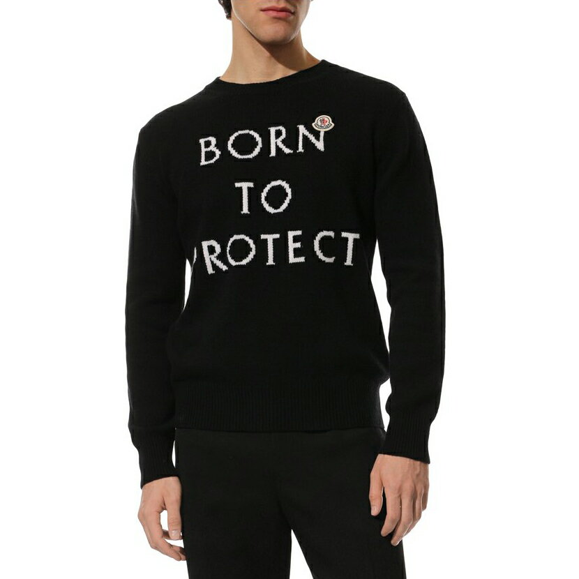 36 MONCLER モンクレール 9C00017 M1639 ブラック クルーネック セーター ニット