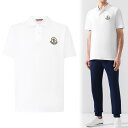 35 MONCLER GENIUS 2 1952 モンクレール ジーニアス ホワイト ロゴ ワッペン 半袖 ポロシャツ 8323600 84556