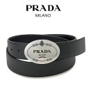 14 PRADA プラダ 2CM232 PN9 F0002 ブラック SAFFIANO レザー ベルト