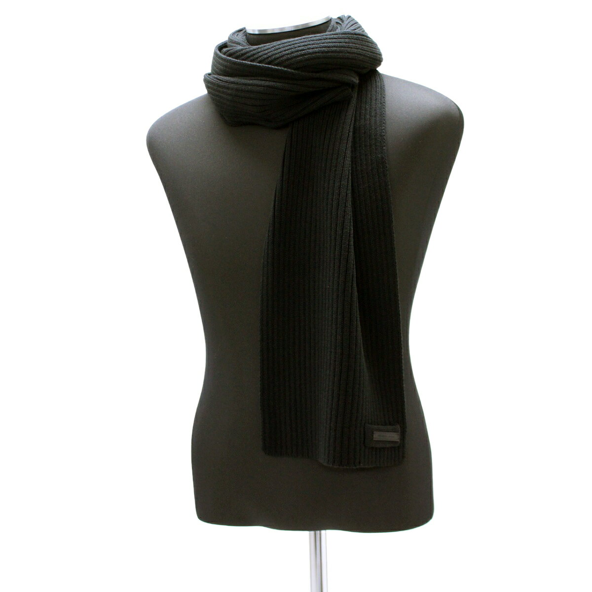 最終出品PRADA プラダ　マフラー モノトーン ブラック レディース メンズ PRADA マフラー モノトーン ブラック レディース メンズ PRADA