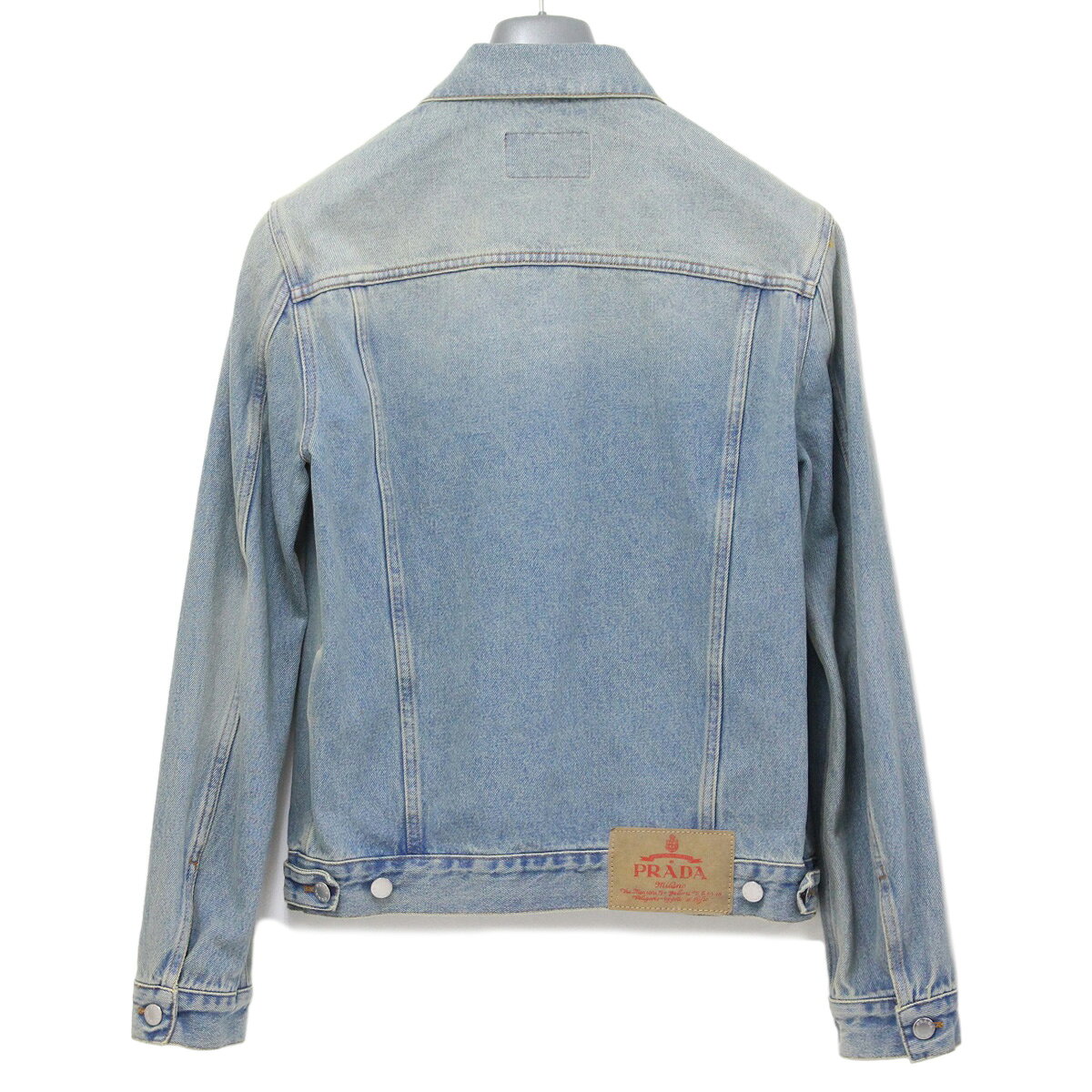 3 PRADA プラダ GEB227 12K1 LIGHT BLUE デニムブルゾン ジャケット