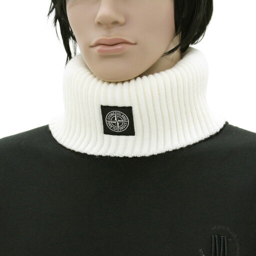 4 STONE ISLAND ストーンアイランド 7715N21C3 V0099 ホワイト ネックウォーマー ロゴ 4 STONE ISLAND ストーンアイランド 7715N21C3 V0099 ホワイト ネックウォーマー ロゴ