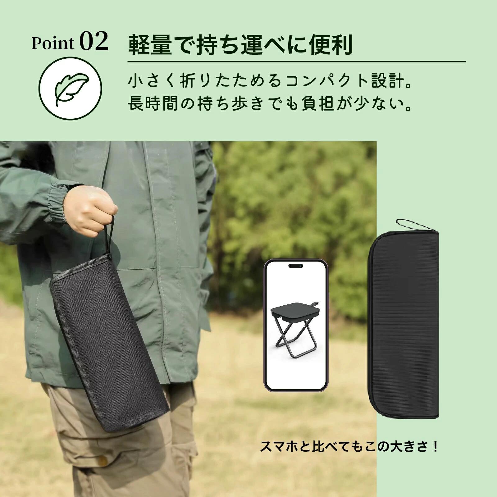 乐天商城 - 折りたたみ椅子 折り畳みチェア アウトドアチェア コンパクトイス耐荷重120kg 超軽量 釣り 登山 簡単収納 持ち運び 携帯用椅子 椅子 イ