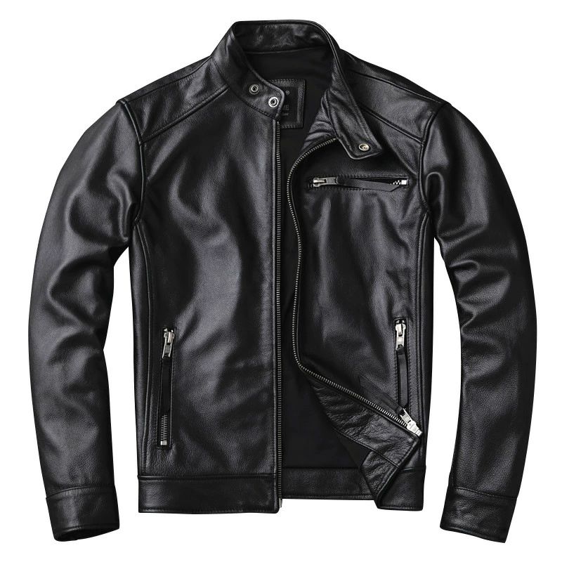 バイクジャケット 本革 メンズ レザージャケット 牛革 レザーコート ライダースジ...