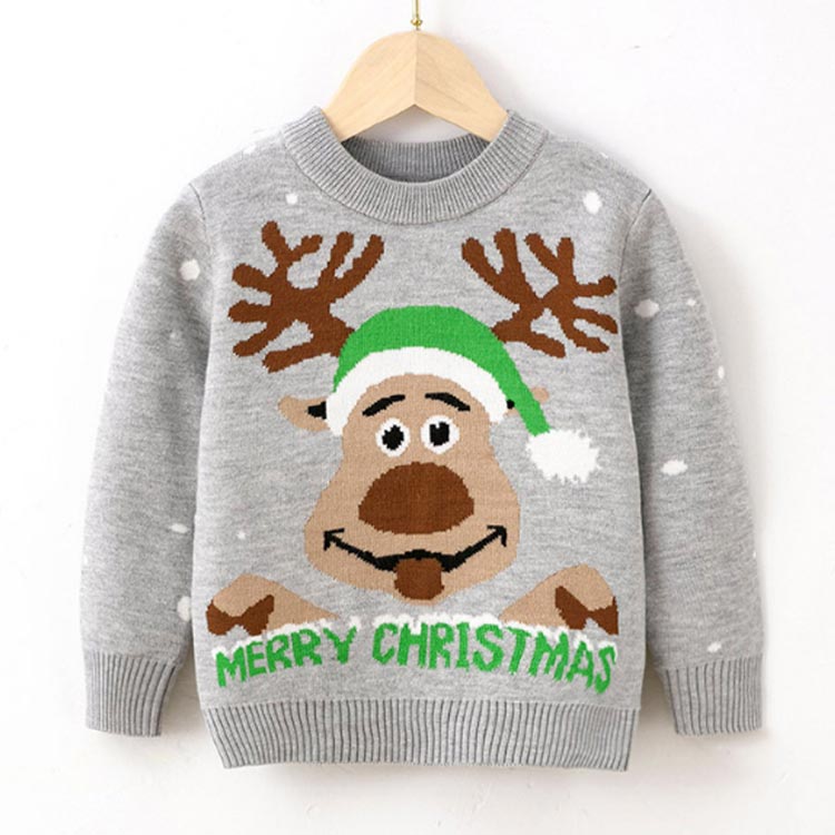 クリスマス ニットセーター キッズ 長袖 サンタクロース トナカイ クリスマスツリ...