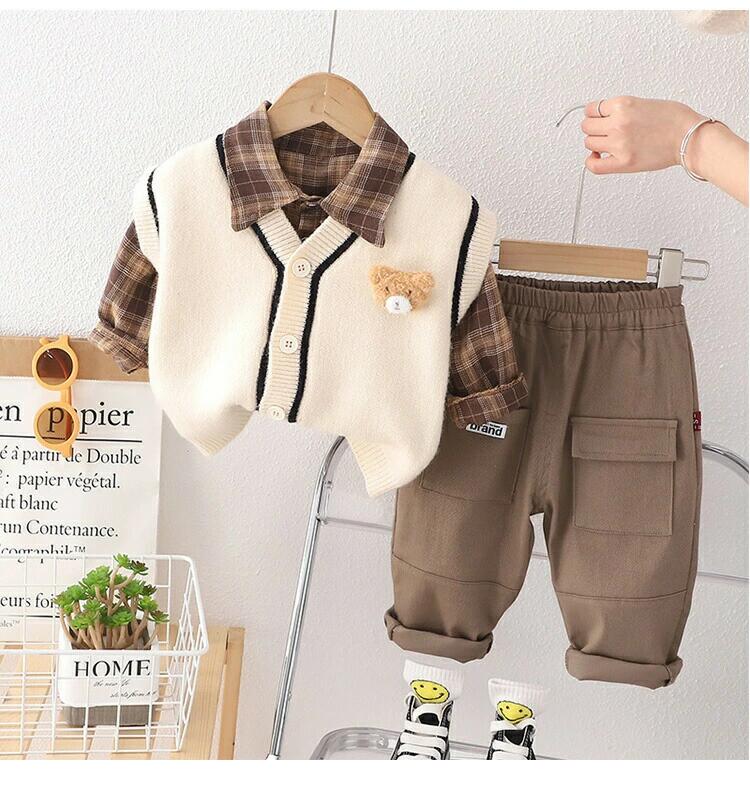 乐天商城 - 3点セット 上下セット 子供服 セットアップ キッズスーツ フォーマル 男の子 日常 子供 スーツ キッズ服 長袖 ベビー フォーマルスーツ