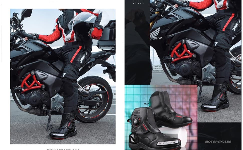 バイクシューズ バイク用ブーツ メンズ ライディングシューズ ライダース モトクロ...