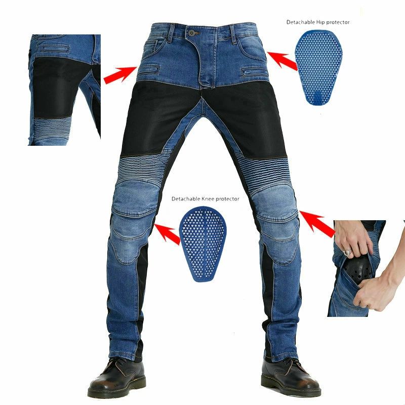 バイクパンツ 夏用 メンズ ライディングパンツ プロテクター付き メッシュパンツ ...