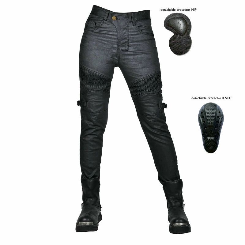 乐天商城 - バイク用パンツ レディース ライディングパンツ 夏用 プロテクター付き ライダースパンツ 薄手 デニムレイヤー材質 ストレート レーシン
