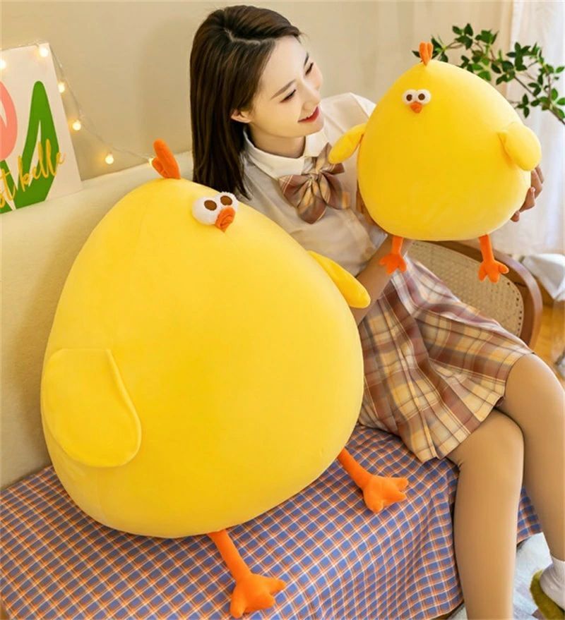 RSショップ楽天市場店のひよこ ぬいぐるみ ニワトリ 癒し 添い寝枕 ふわふわ かわいい 抱き心地いい 柔らかい でかい 抱き枕 かわいい 女の子 可愛い プレゼン｜アングル2