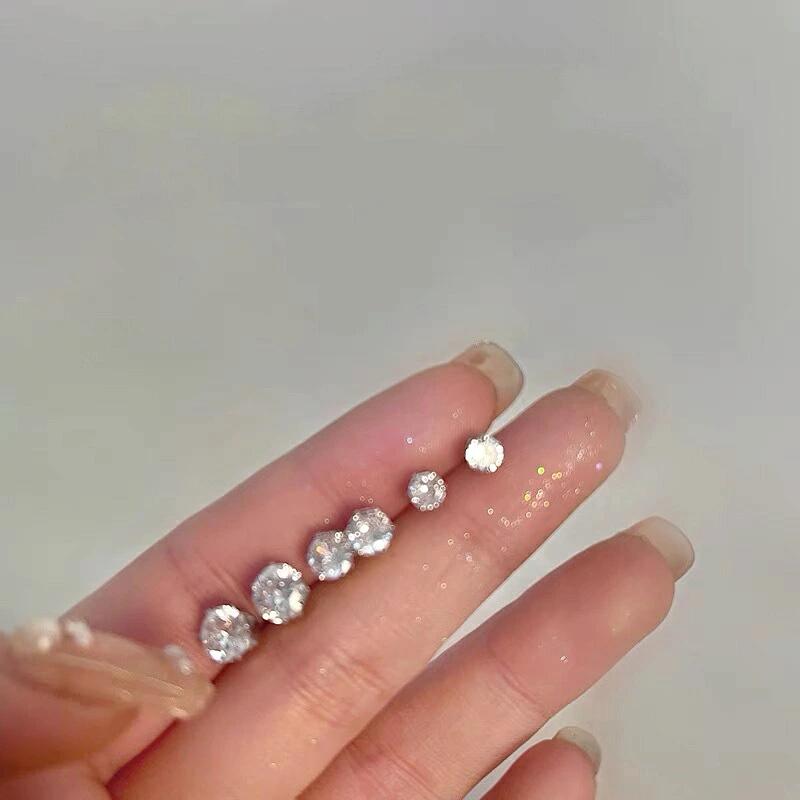 ピアス ジルコニア 金属アレルギー S925 シルバー スターリングシルバー キュービックジルコニア スタッドピアス 小ぶり 上品 きれいめ