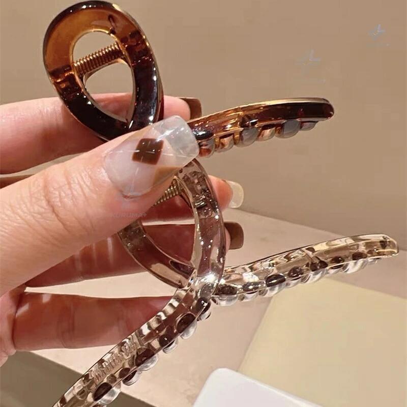 ヘアクリップ バナナクリップ 韓国 大きめ 樹脂 シンプル 大人 おしゃれ 上品 ハン...