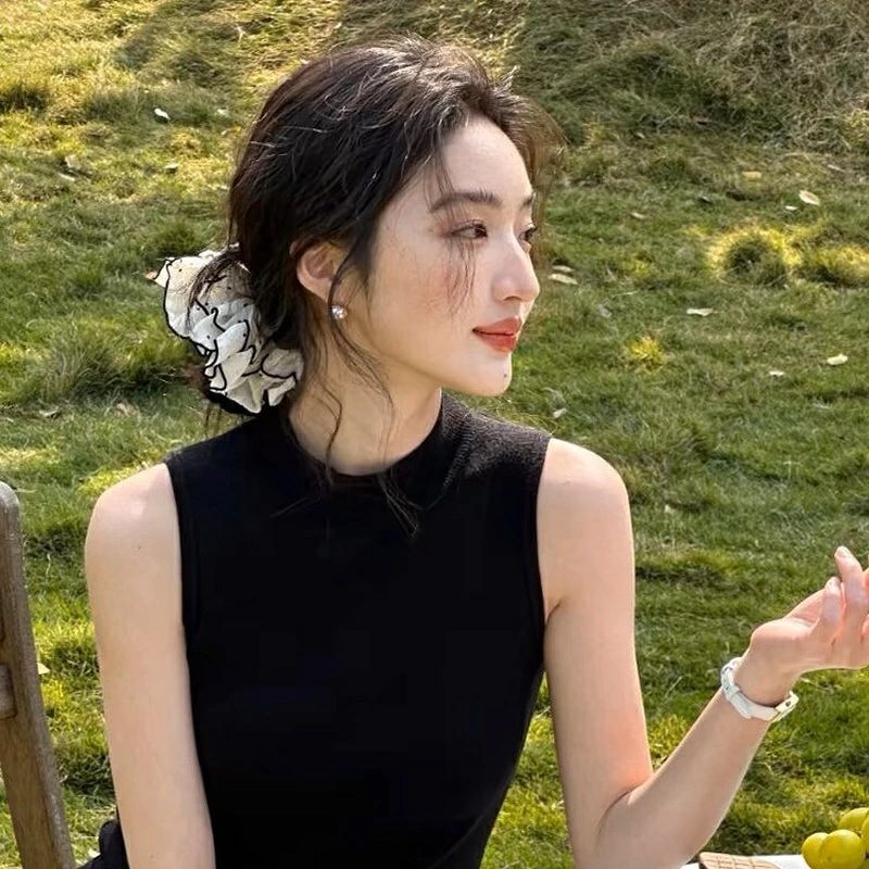 Other - シュシュ ヘアゴム 大きめ ハンドメイド クリーム色 ドット 韓国風 大人かわいい おしゃれ ヘアアクセサリー 髪飾り フォーマル お呼ば