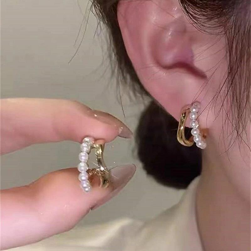 乐天商城 - ピアス レディース 韓国 トレンド シンプル 幾何学 デザイン ダイヤモンド 風 軽奢風 おしゃれ 金具 合金 フリーサイズ 通勤 デート 普