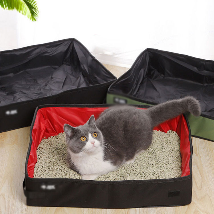 猫トイレ 折りたたみ 防水 Lサイズ 軽量 簡易トイレ 持ち運び便利 旅行 ドライブ お出かけ 防災 アウトドア コンパクト 撥水加工 水洗い rsshopp-10015203 RSショップ楽天市場店 サンプル画像3