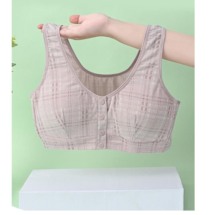 RSショップ楽天市場店のブラ 前開き ブラジャー 乳がん 乳ガン ブラ ノンワイヤー 前開きブラジャー 哺乳ブラ アトピー 手術後 下着 術 後 下着 術後 胸帯 敏｜アングル2