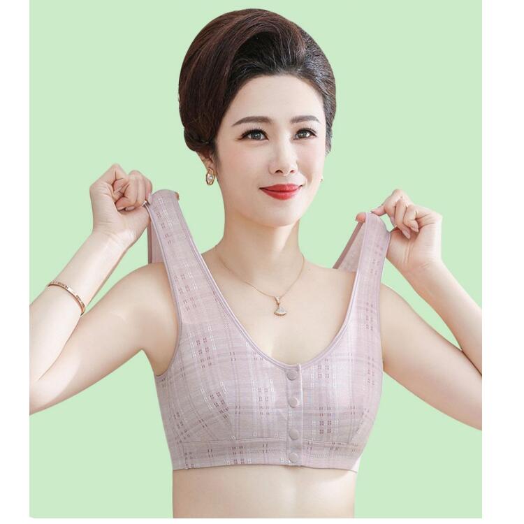 RSショップ楽天市場店のブラ 前開き ブラジャー 乳がん 乳ガン ブラ ノンワイヤー 前開きブラジャー 哺乳ブラ アトピー 手術後 下着 術 後 下着 術後 胸帯 敏｜アングル3