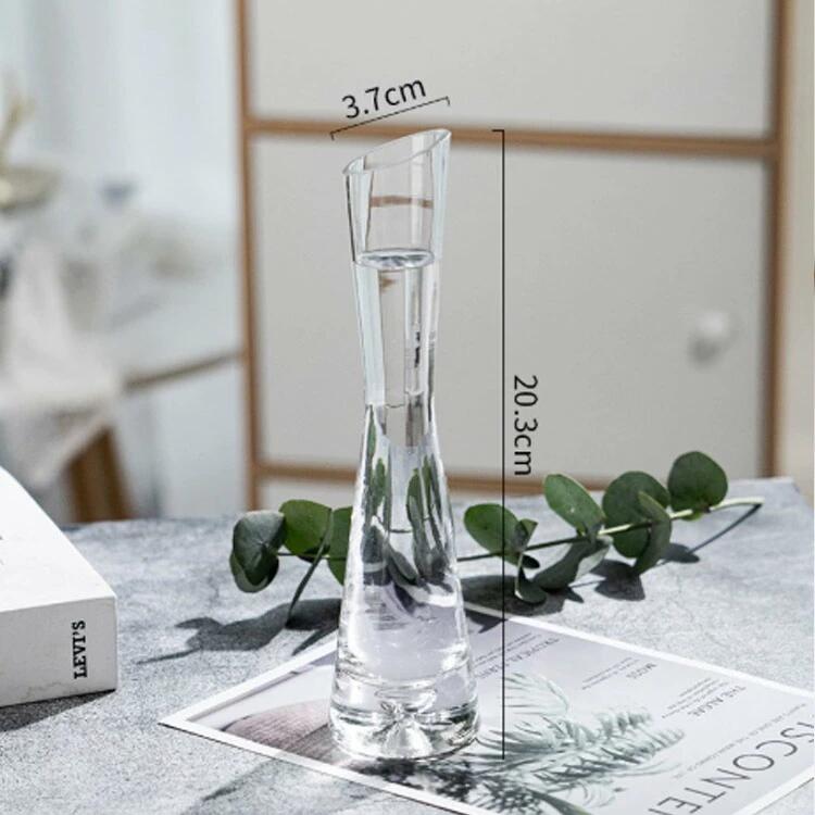 送料無料 花瓶 ガラス 透明 花器 一輪挿し フラワーベース おしゃれ 15cm 20cm 25c...