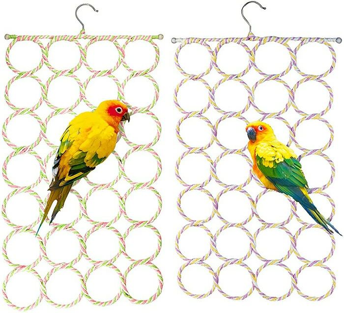 Rakuten - 鳥用おもちゃ 鳥かご ハンモック インコ おもちゃ ネット ハンモック 止まり木 クライミング ネット アスレチック ネット吊り下げ ハン