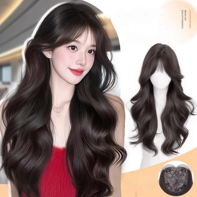 乐天商城 - レディース ロング ウィッグ 女性用 フルウィッグ かわいい ヘアネット不要 巻き髪 ウェーブ かつら 女性 ウィッグ 女装 耐熱 自然 通気