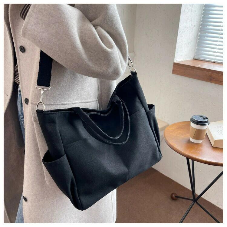 樂天商城 - 送料無料 2WAY ショルダーバッグ トートバッグ 帆布 レディース 大容量 軽量 A4 手提げ 斜めがけ 肩掛け 通勤 通学 マザーズバッグ 旅行