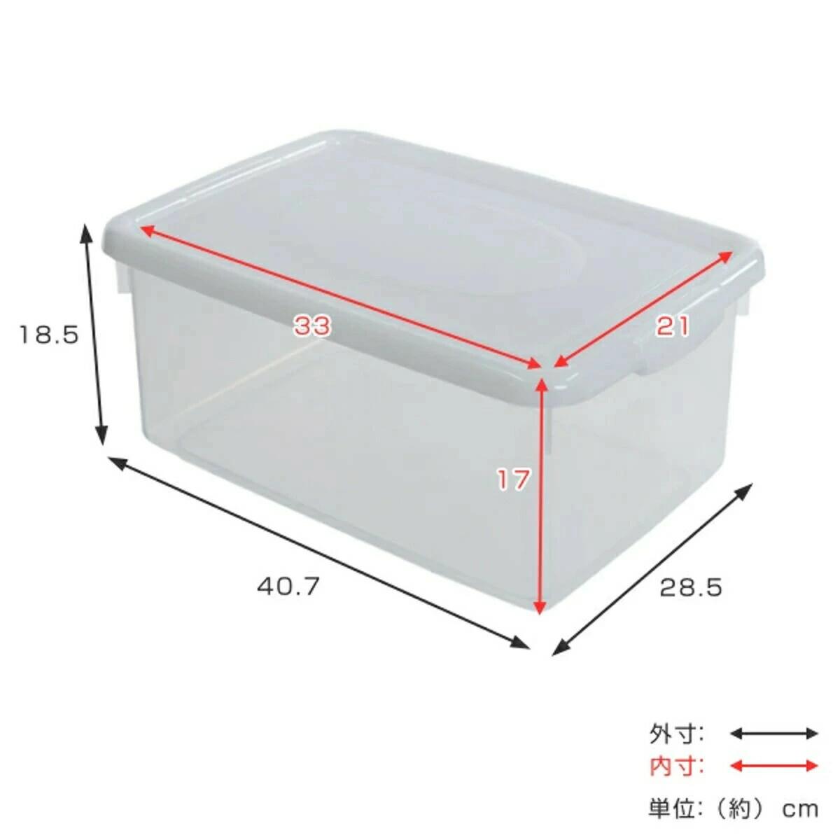 収納ケース 幅28.5×奥行40.7×高さ18.5cm フタ付き プラスチック 収納ボックス 6個セット ( クローゼット収納 ふた付き 収納 靴箱 靴 [3]
