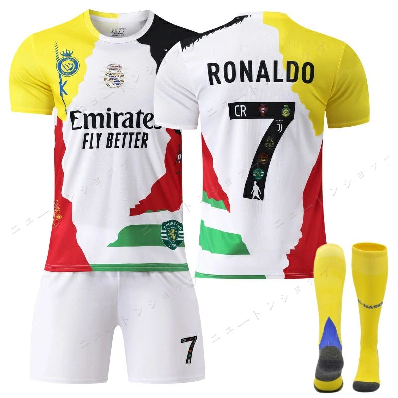 25-26 イエロー サッカーユニフォーム 7番 C・ロナウド 記念モデル サッカーウェア...