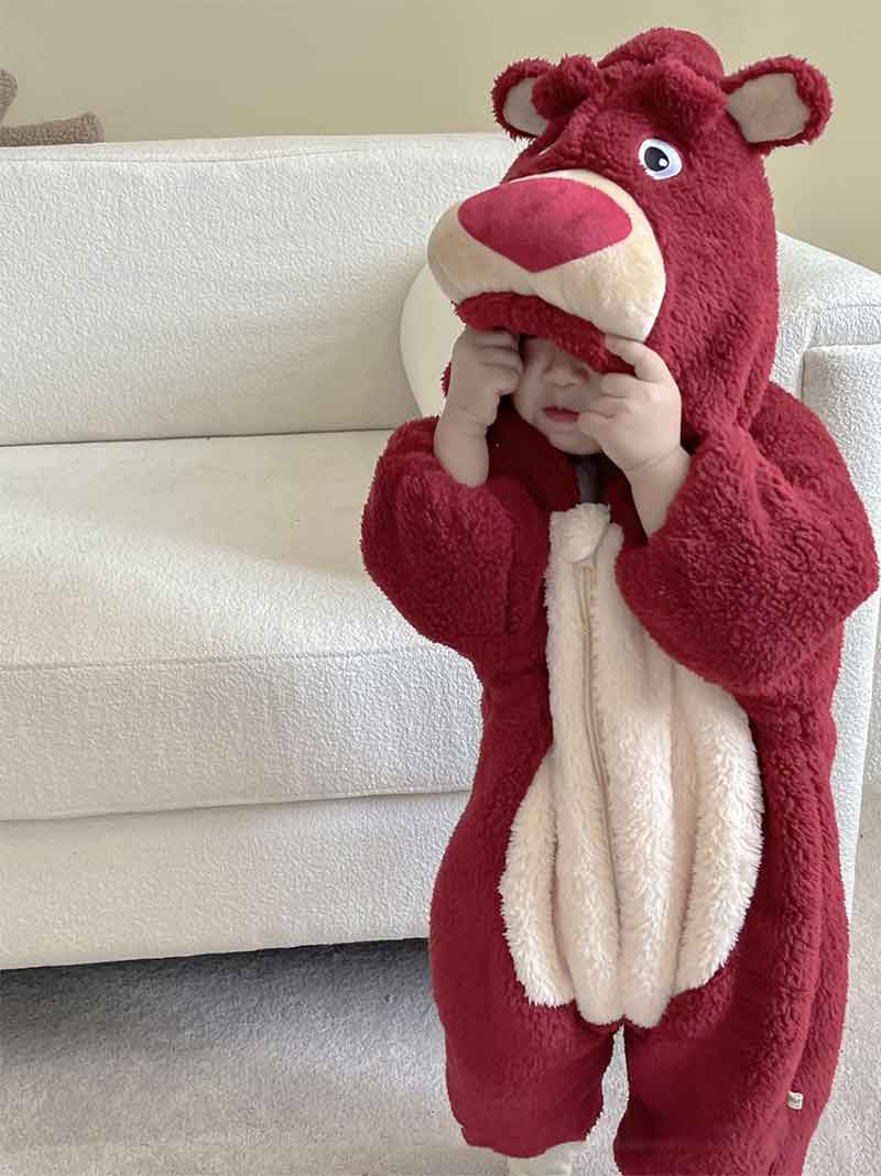 ロンパース ベビー服 女の子 男の子 綿入れ 裏起毛 カバーオール フード付き アウター キッズ 子供服 新生児 赤ちゃん おしゃれ 可愛い