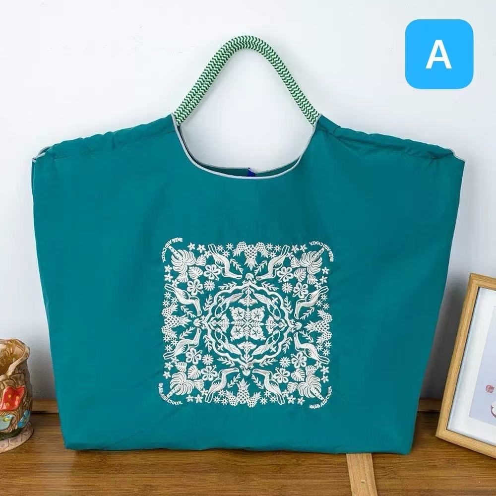 Rakuten - ボールアンドチェーン 刺繍 ボタニカル ハワイアン 鳥 花柄 エコバッグ M/Lサイズ キャンバス 帆布バッグ 大容量 トートバッグ ナイロン 手提げバッグ 斜め掛けバッグ 旅行 ギフト おしゃれ 大人かわいい