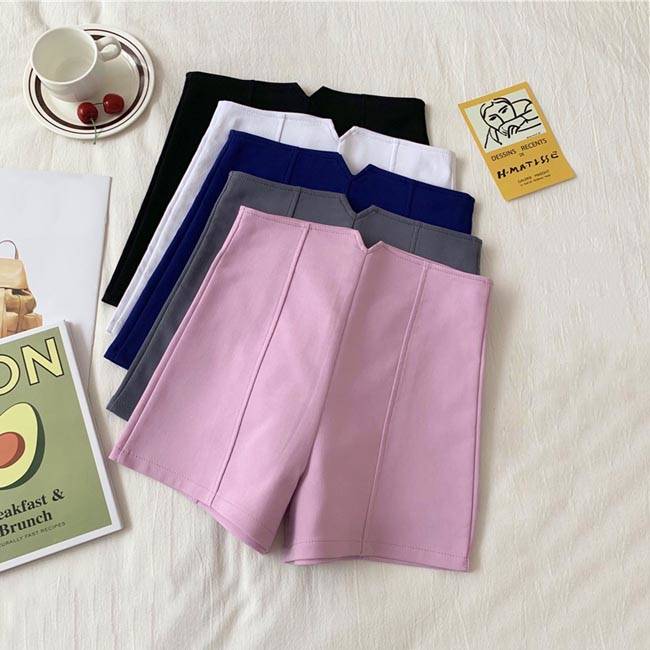 レディース 短パン ショートパンツ ハイウエスト 着痩せ 黒 ハーフパンツ ショーパン 夏 ピンク サマーパンツ 白 半ズボン サマー