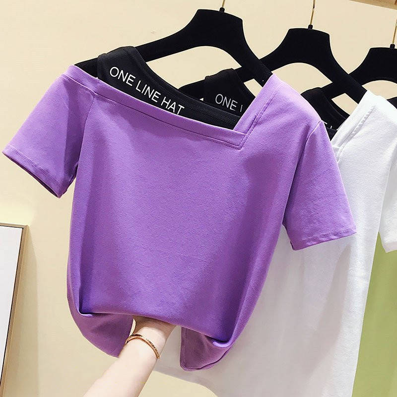 Rakuten - トップス アウトドア レディース tシャツ 肩出し 女性着 カジュアル Tシャツ 着痩せ 夏コーデ 半袖 着回し おしゃれ きれいめ 細身 シン