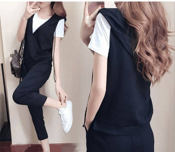 Rakuten - セットアップ レディース 上下セット 半袖Tシャツ、タンクトップ、スウェットパンツ3点セット ルームウェア 大きいサイズ 2018春夏新