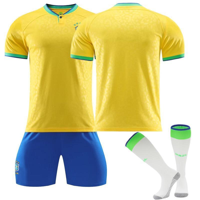 サッカーウェア レプリカユニフォームセットブラジルユニホーム10番ネイマール9チ...