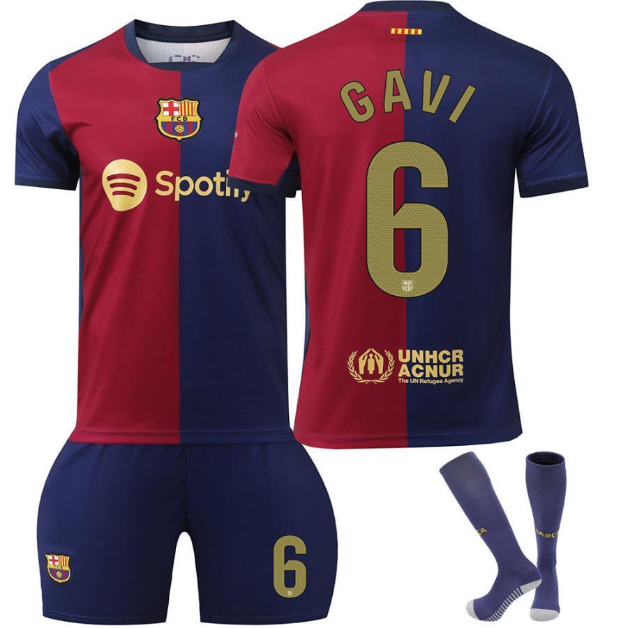 サッカーウェア 子供 大人 2425新バルササッカーウェア9番レバンドフスキー10番メ...