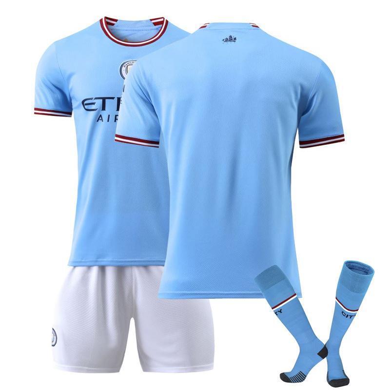 サッカーウェア マンチェスター シティ 上下 半袖Tシャツ ハーフパンツ 背番号7 9 ...