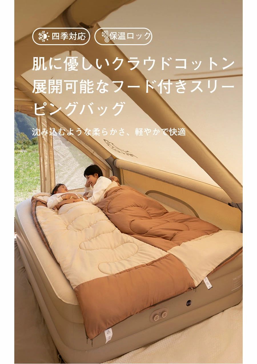 寝袋 洗える オールシーズン キャンプ コンパクト ねぶくろ 軽量 寝袋 撥水 収納 便利 省スペース 封筒型 マット シュラフ トラック 車 rsshopp-10013449 RSショップ楽天市場店 サンプル画像2