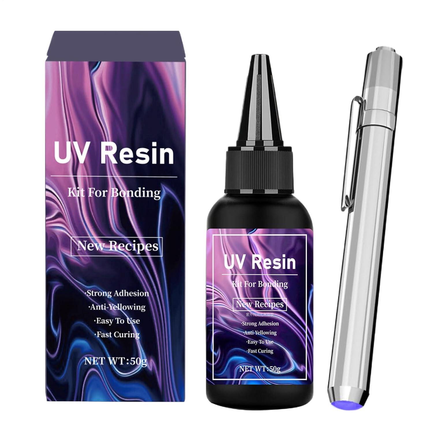 UVレジン 接着剤 50g 強力接着 秒速レジン職人 透明 クリア 高い透明度 黄ばみにくい UV硬化 レジン液 ガラス 金属 プラスチック 陶器 補修 修理 ハンドメイド アクセサリー DIY 粘着剤 速乾 SUPERGEL