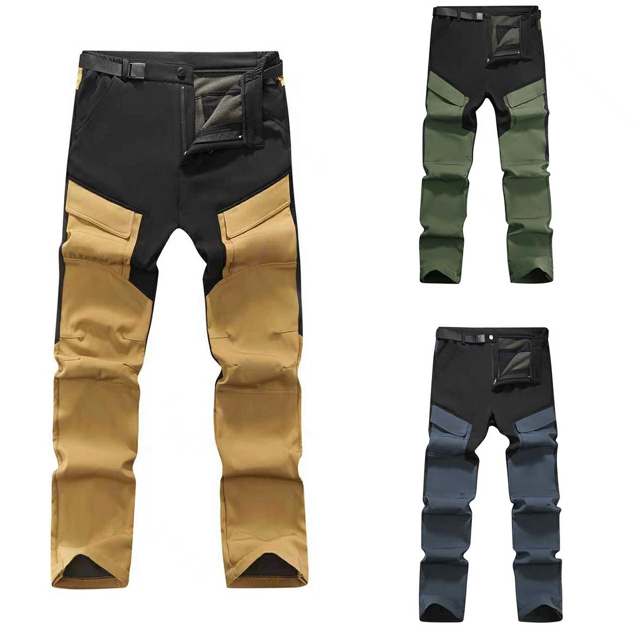メンズアウトドアパンツ 冬用 登山パンツ 防寒 ソフトシェル ロングパンツ 裏ボア 防風保温 厚手 撥水 秋冬 アウトドア、特に山登り向けのロングパンツのため、普通により、撥水、高い通気性、伸縮性、動きやすさ、汗を吸ってすぐ乾くなどの優れた機能性を持っています。 【アウトドアパンツ】メンズ ロングパンツ 登山 防寒着。【裏起毛タイプ】保温性に配慮した裏地には柔らかく肌触りのいい裏起毛素材、寒い季節にピッタリ！【ゴムバンド】ウエストにゴムバンドがあり、伸縮性を高めて、脱着もしやすくなります。【6つのポケット配置】小物の収納が可能なポケットが6つ配置されています。膝上のポケットはマジックテープで開閉する設計です。バックポケットはジッパーで開閉するデザインです。小物の収納や紛失防止が便利になり、激しく動いても落ちません。【防水性】防寒保温、耐磨耗などの多機能性のみならず、耐久撥水をはるかに凌ぐ撥水加工を実現した、小雨程度ならはじいて繊維の保水を防ぐだけでなく、撥油性にも優れるため、汚れも付きにくくなっています。【機能性の高い一本】アウトドア、特に山登り向けのロングパンツのため、普通により、撥水、高い通気性、伸縮性、動きやすさ、汗を吸ってすぐ乾くなどの優れた機能性を持っています。更に冬場で活躍するように、裏ボア付きで、防寒性防風性にも優れています。【高い汎用性】普段着としてはもちろん、防寒、防水、防風、透湿、軽量タイプなので自転車通勤、運動、山登り、サバイバルゲーム、スキー、野外作業、バイク、ハイキング、キャンプ、旅行、釣り、ウォーキング、スポーツ観戦などアウトドアシーンにも最適です。 5